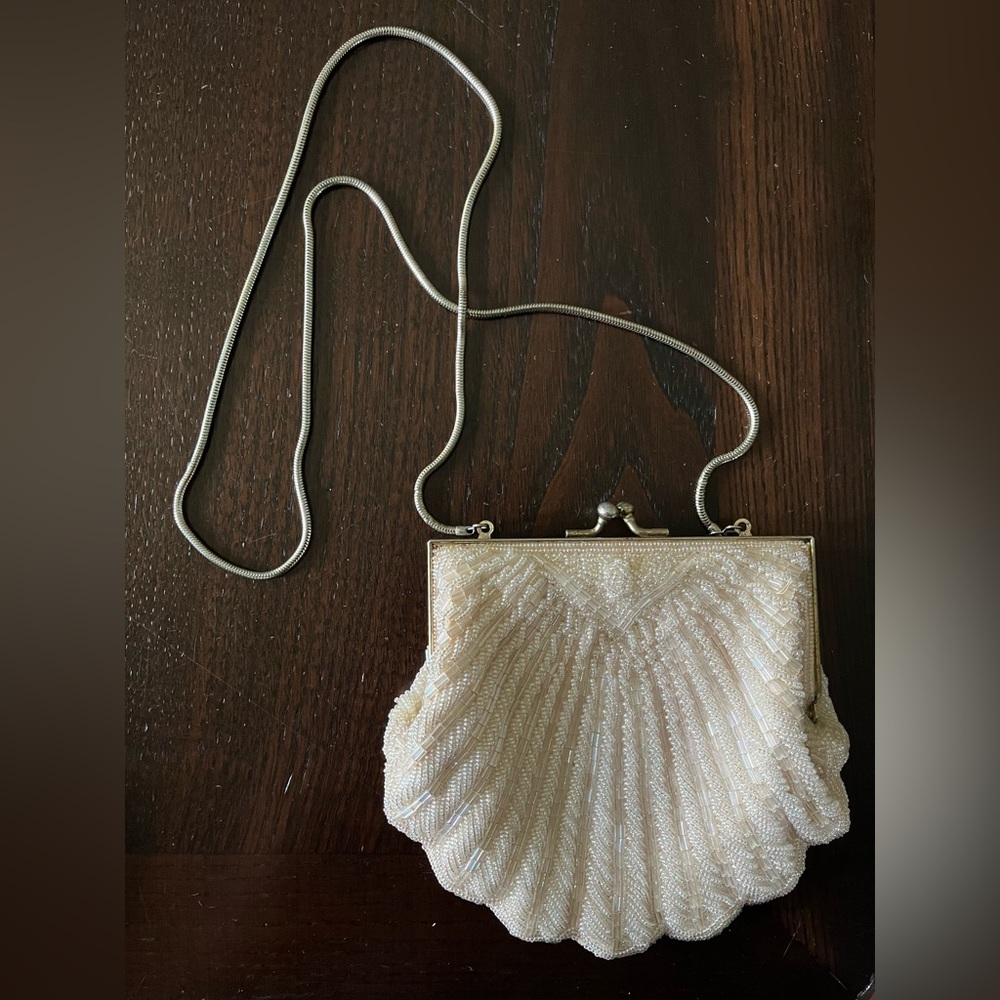 Vintage Beaded Shoulder Strap Clutch